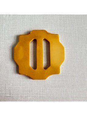 Art Deco Butterscotch Bakelite Slide Belt Buckle 2 1/4" x 2 1/8" For 1 1/4" Wide